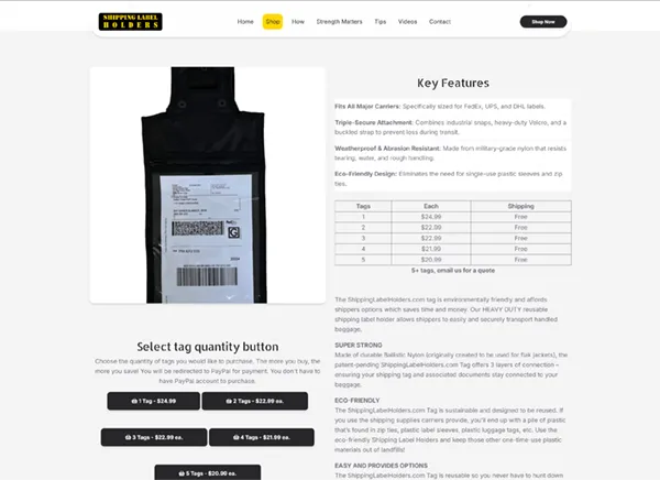 Shipping Label Holders
